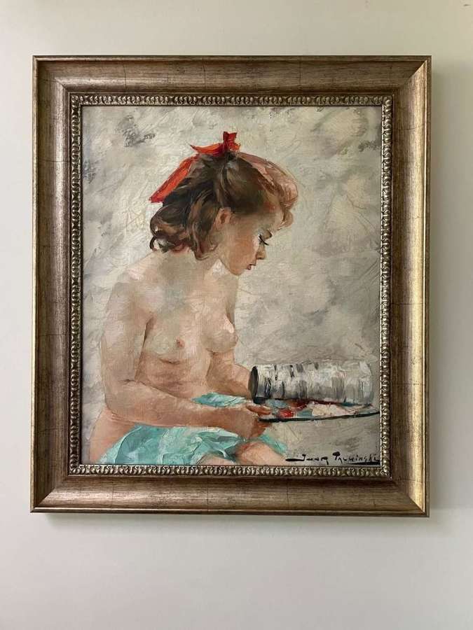 Igor Talwinski - Oil on Canvas - Portrait of a Young Girl (2)