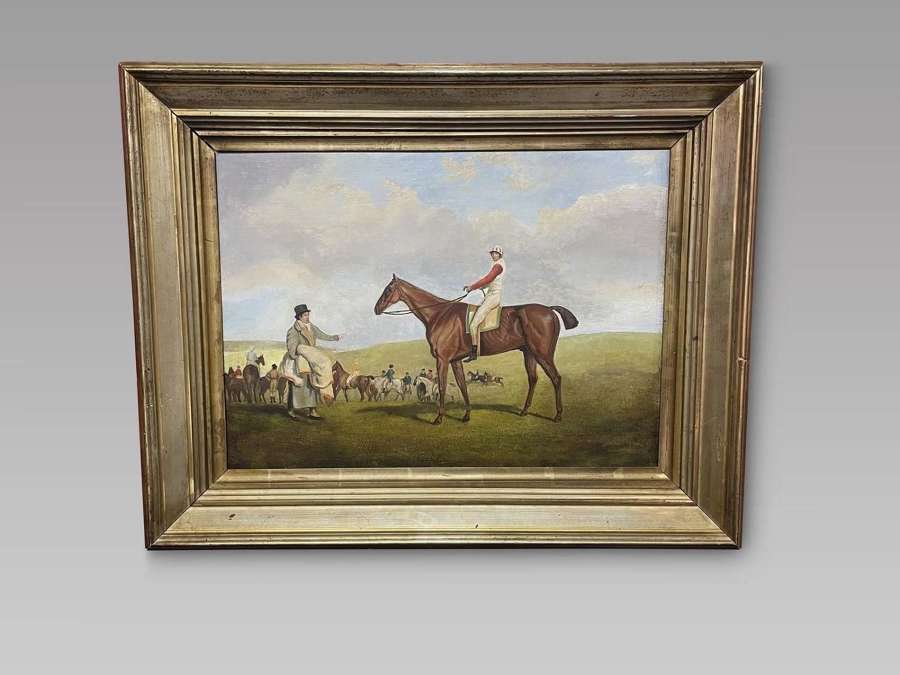 After Benjamin Marshall 19th Century Oil on Canvas of ‘Sam with Jockey