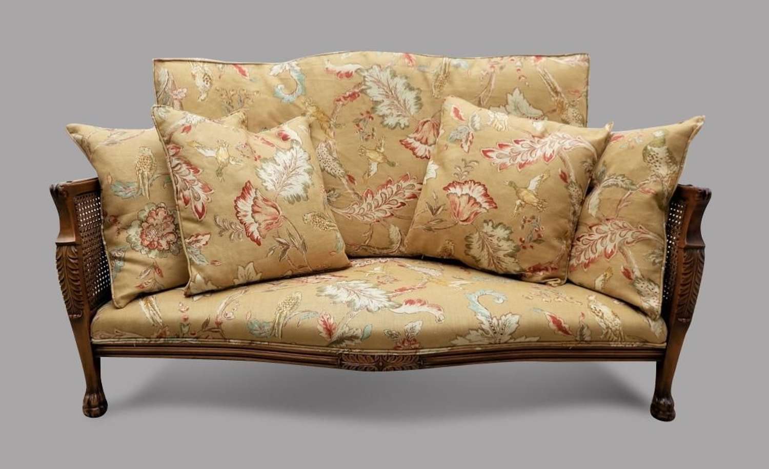 Mid Century Bergere Sofa Recovered