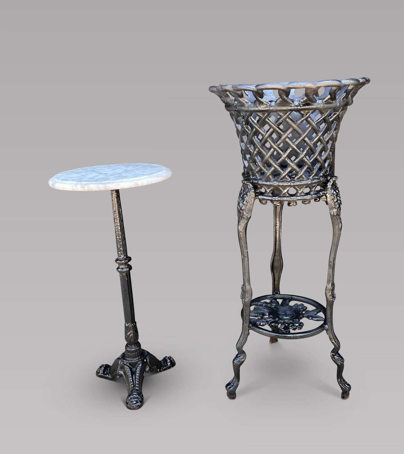 A 19th Century Wrought Iron Planter and Seat/table