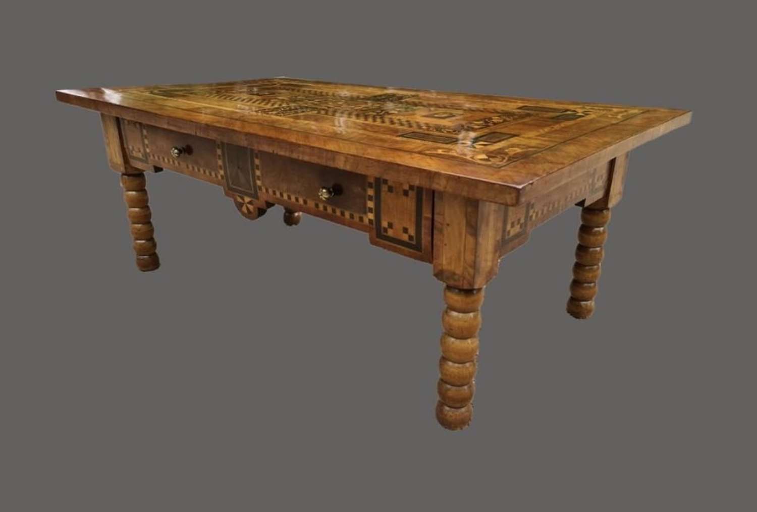 Italian 18th Century Walnut Inlaid Coffee Table