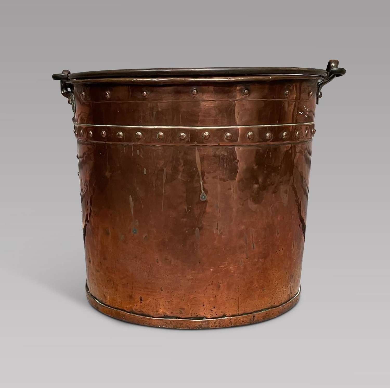 Good Sized 19th Century Copper Bucket