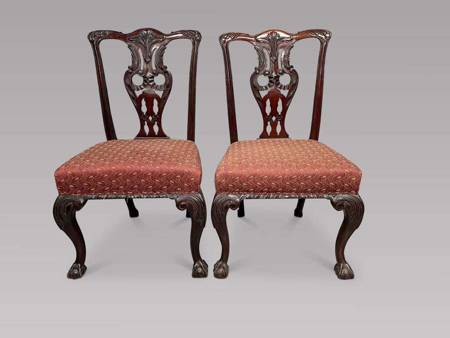 Pair of 19th Century Chippendale Style Chairs