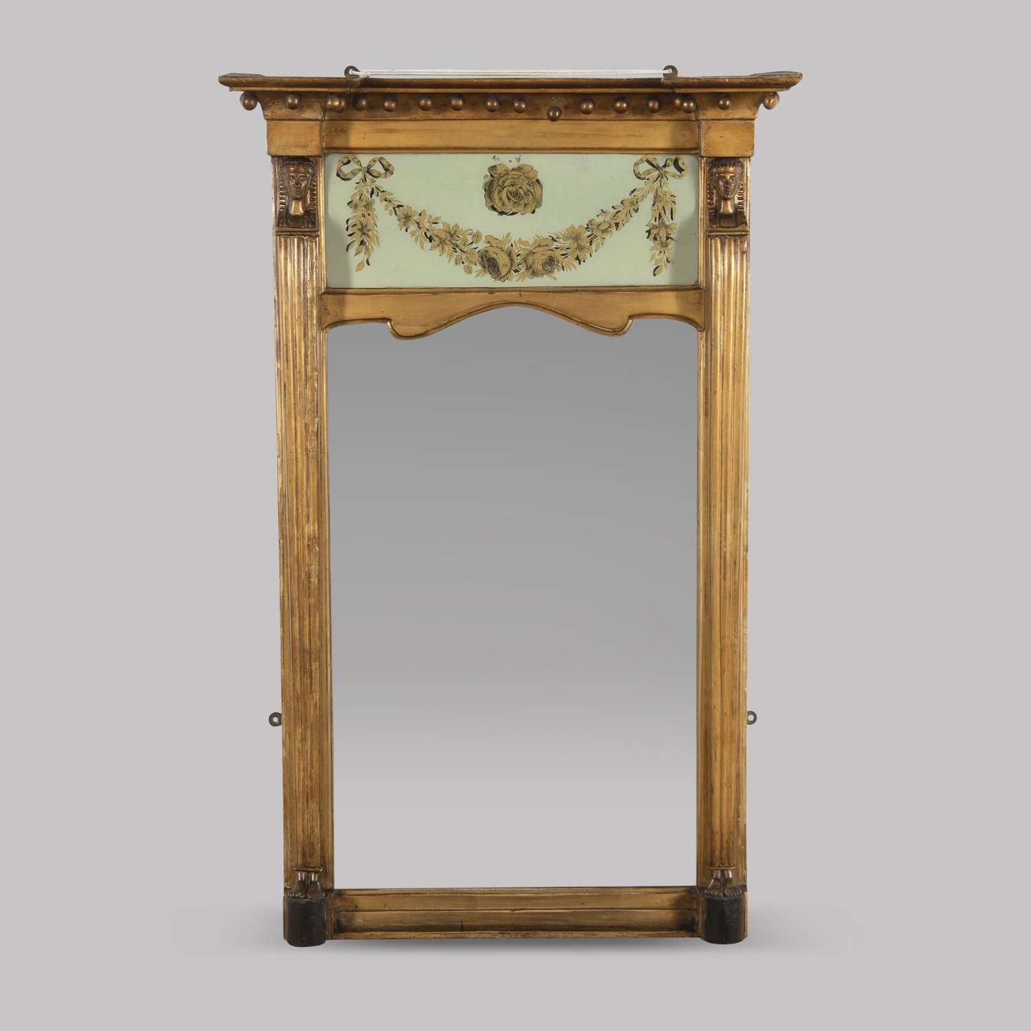 19th Century Empire Style Overmantle Mirror