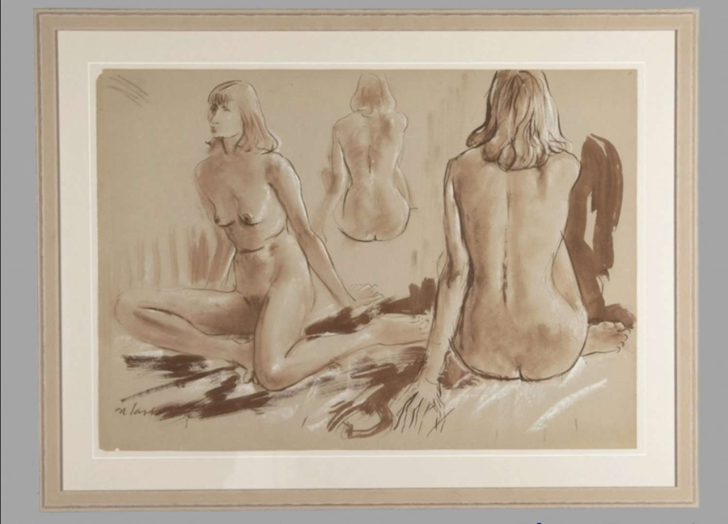 Derek Latymer Sayer - A Nude Study of a Female