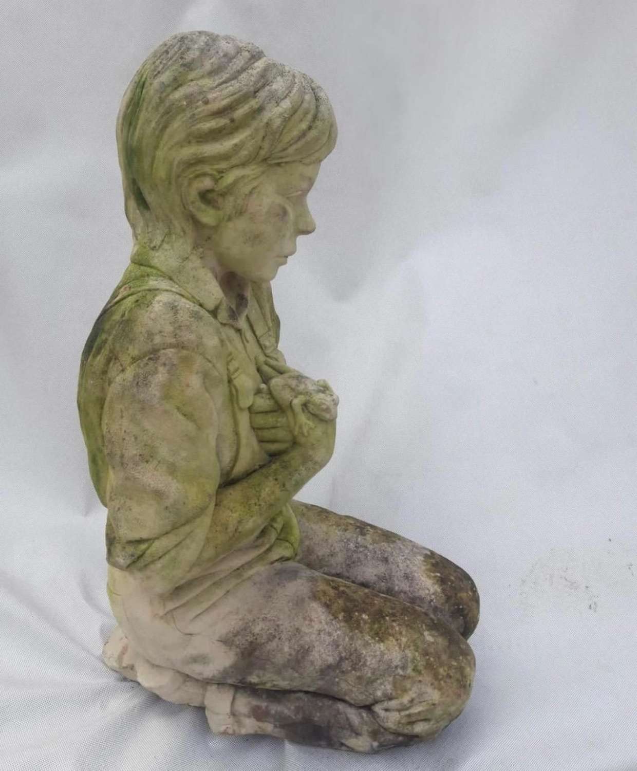 Stone Figure of Boy with a Frog