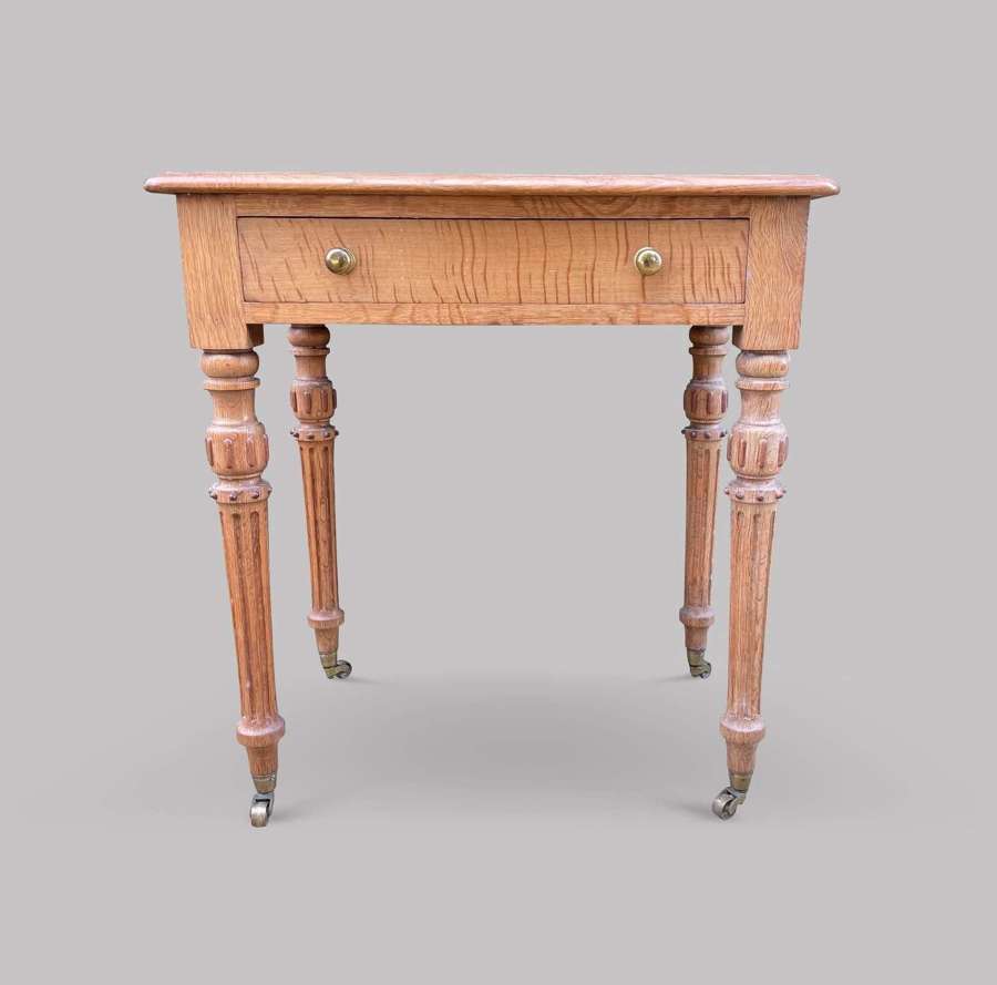 Victorian Golden Oak Side Table