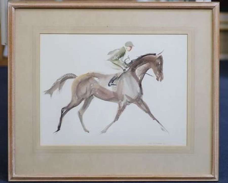 John Skeaping Watercolour of Horse with Jockey