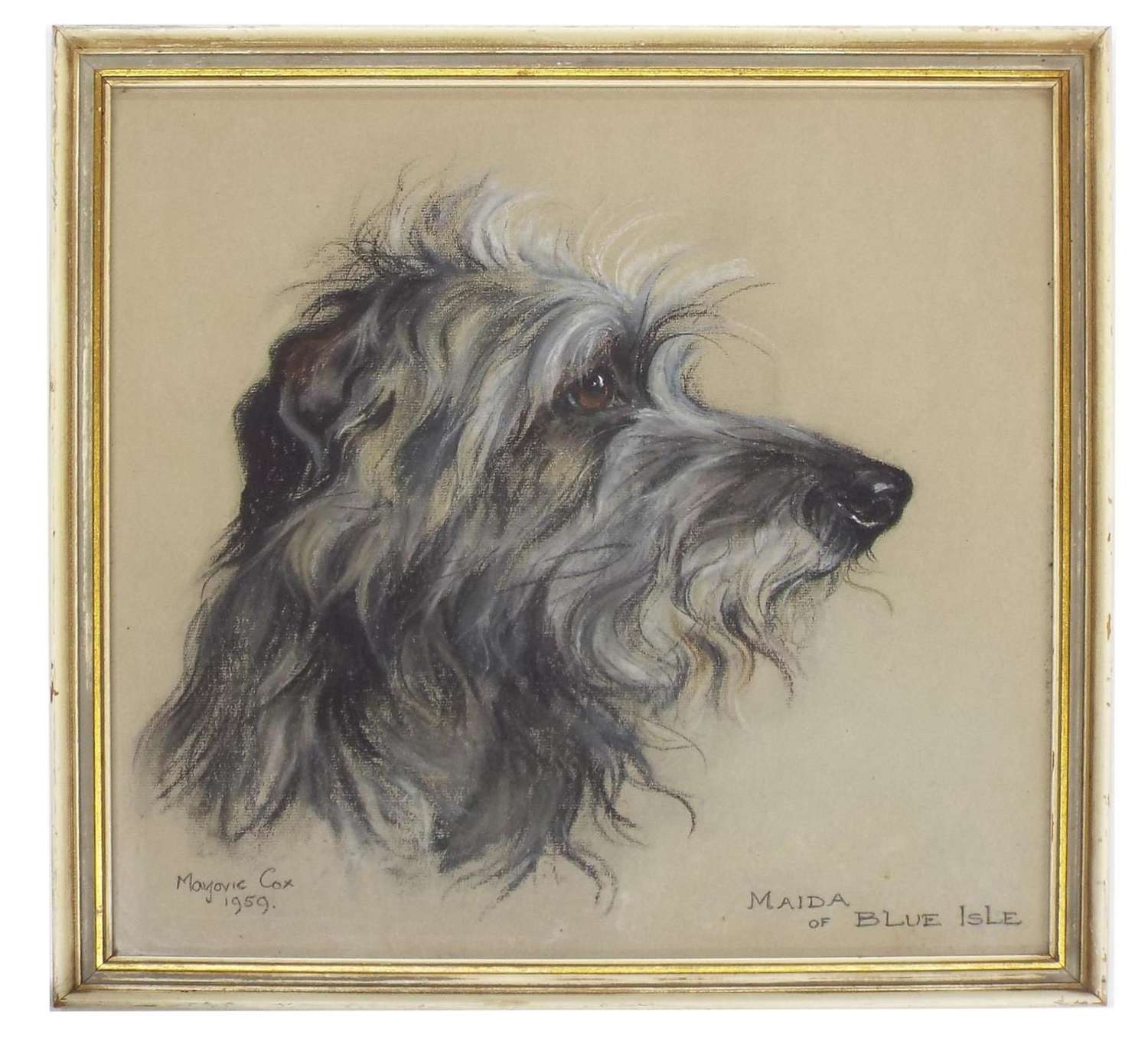 Marjorie Cox - Maida of Blue Isle, Study of a Deerhound, Signed