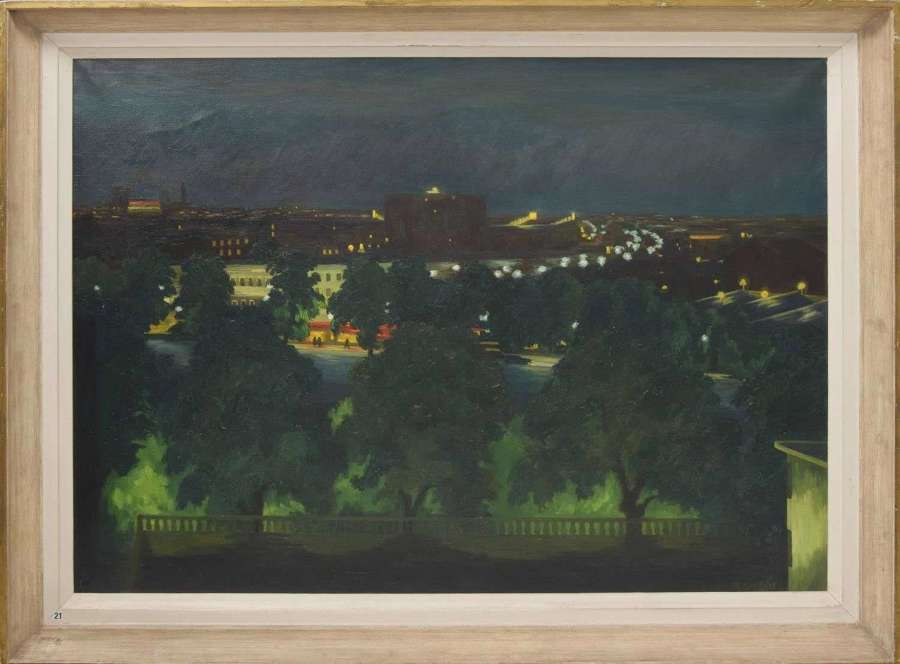Rachel Ann Le Bas - Oil on Canvas - Shepherds Bush by Night