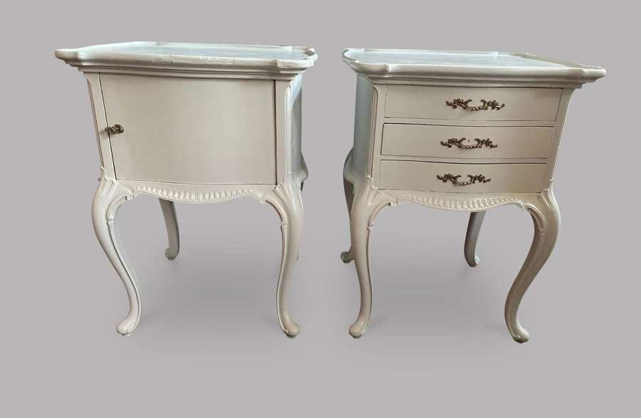 Pair of Painted Italian Bedside Tables