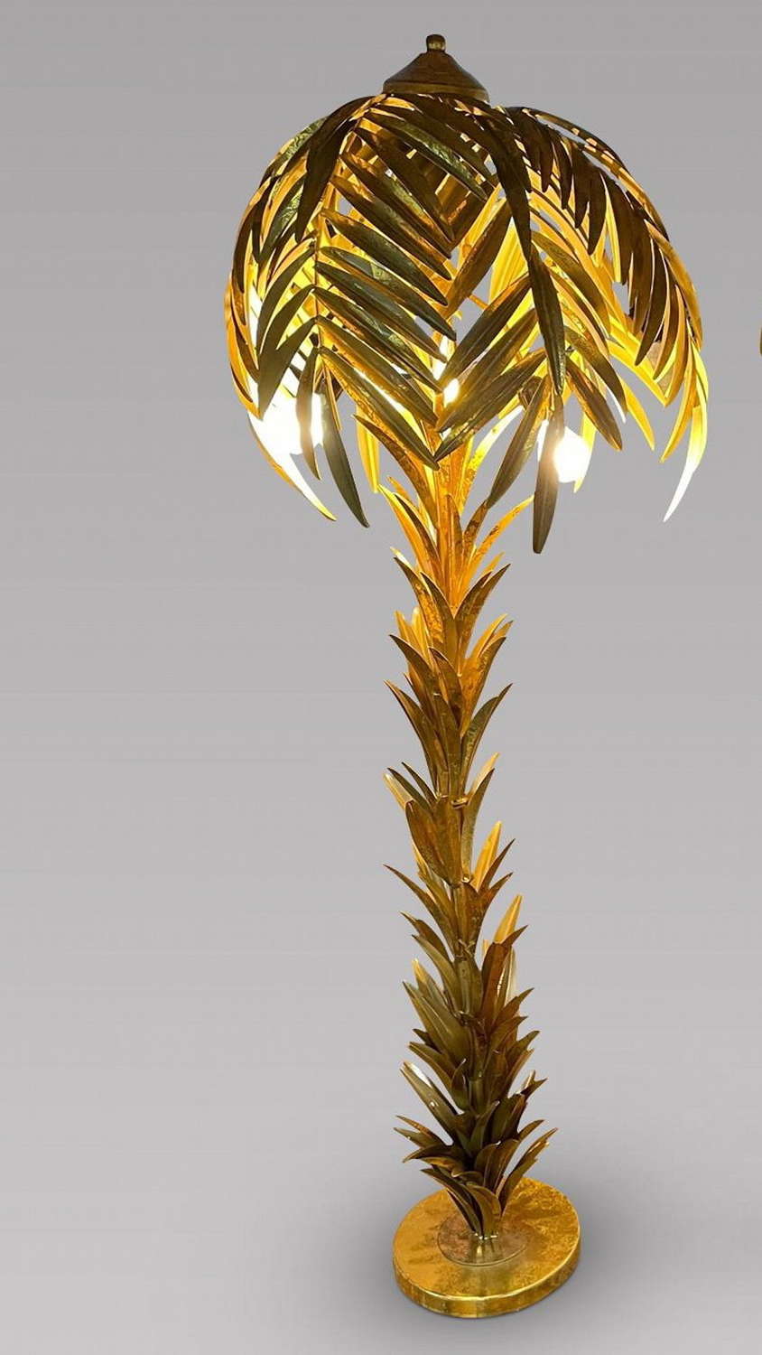 A Highly Decorative Palm Tree Standard Light