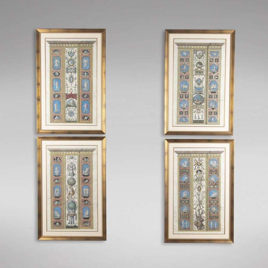 Set of Four Studies of Raphael Frescoes