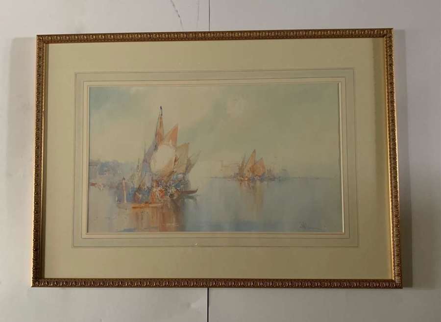 William Knox - Fine Watercolour Drawing of Grand Canal Venice