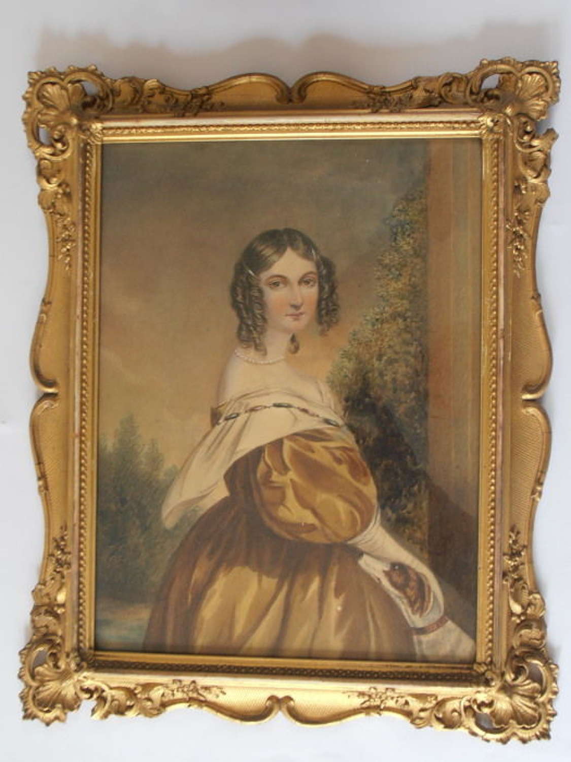19thc English School Watercolours of Young ladies