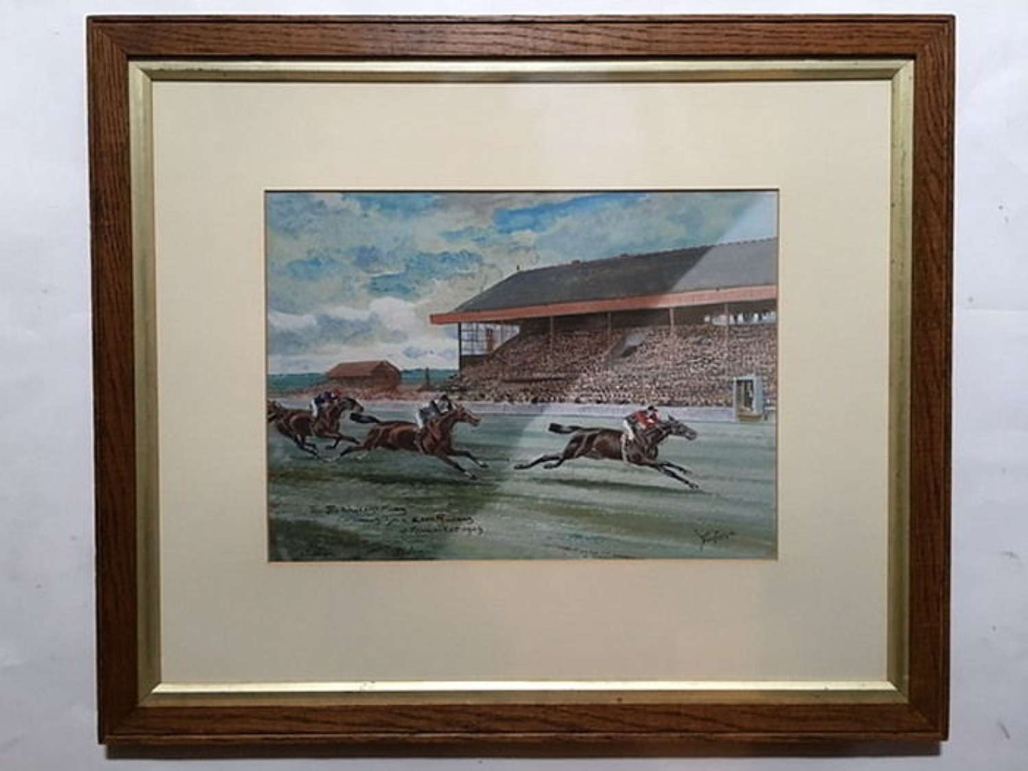 John Beer - Watercolour - Edward VII Horse Winning 2000gns Newmarket