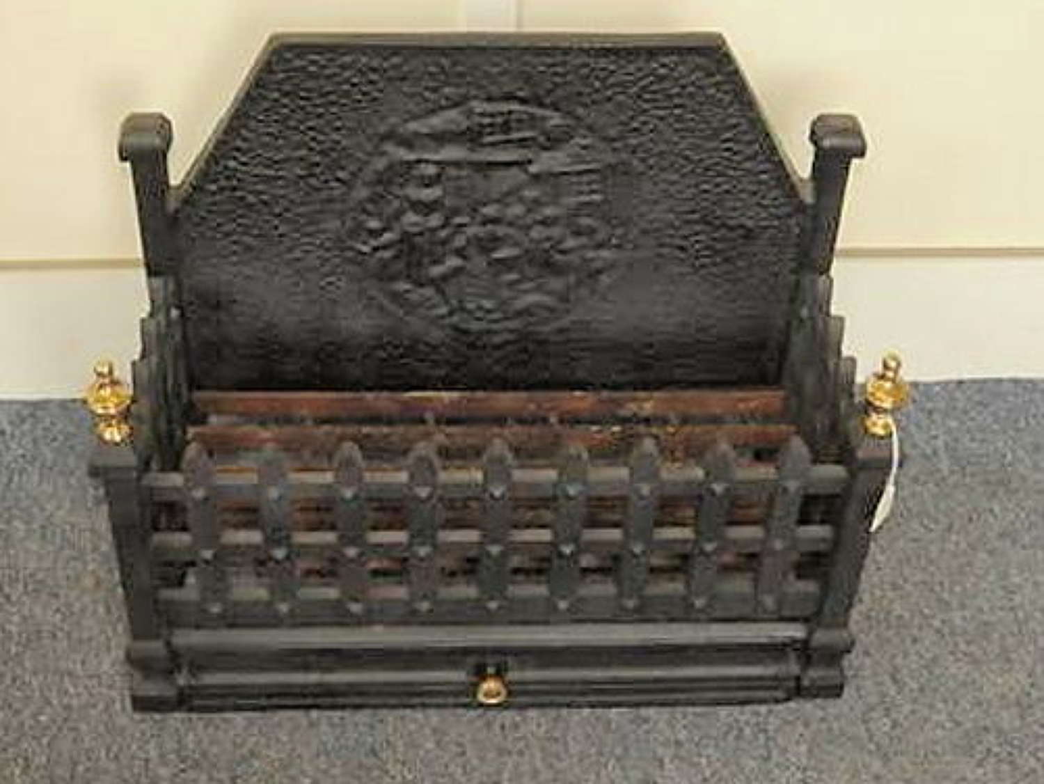 19thc Cast Iron Fire Basket