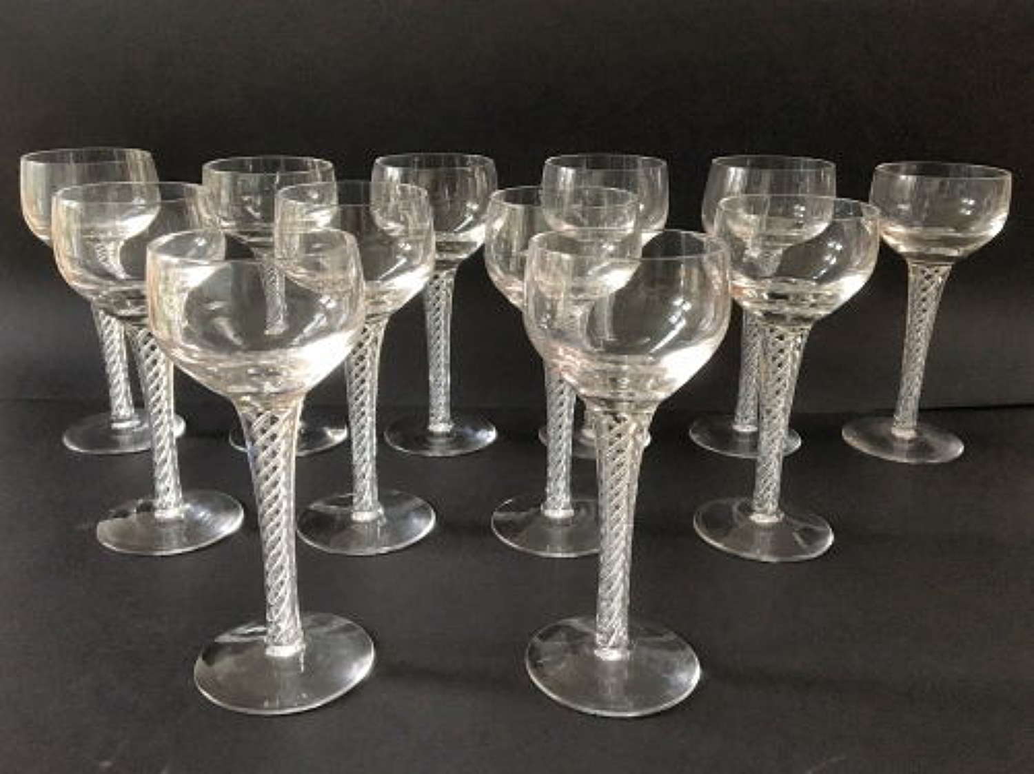 Set of 12 Air Twist Wine Glasses