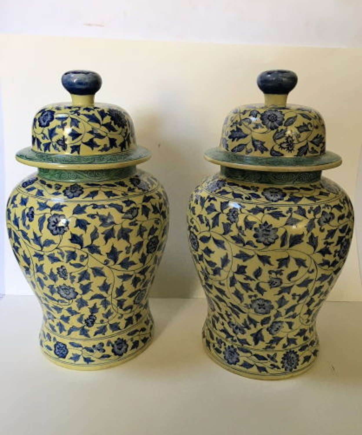 Pair of Chinese Baluster Vases