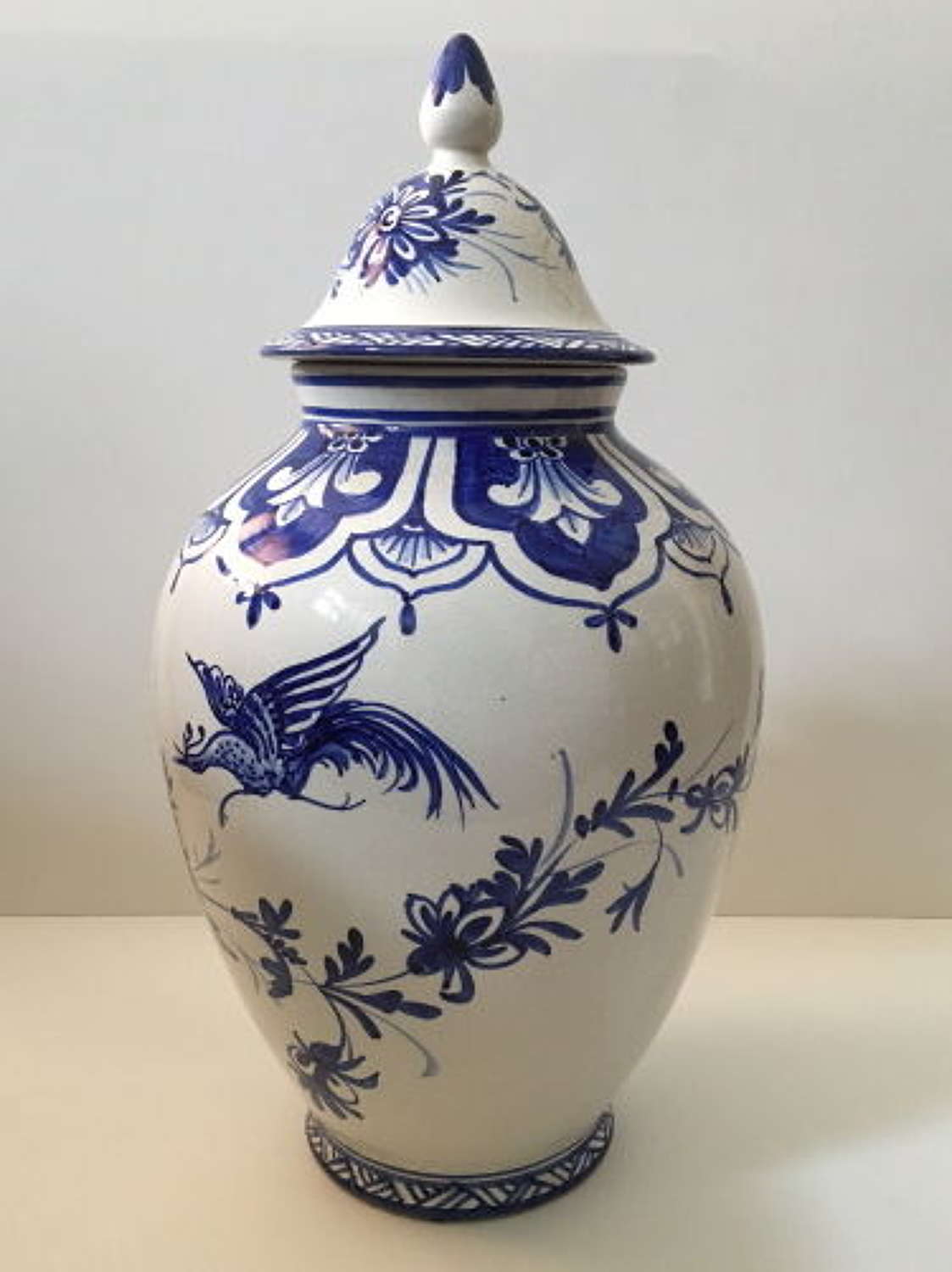 An Italian Blue %26 White Vase