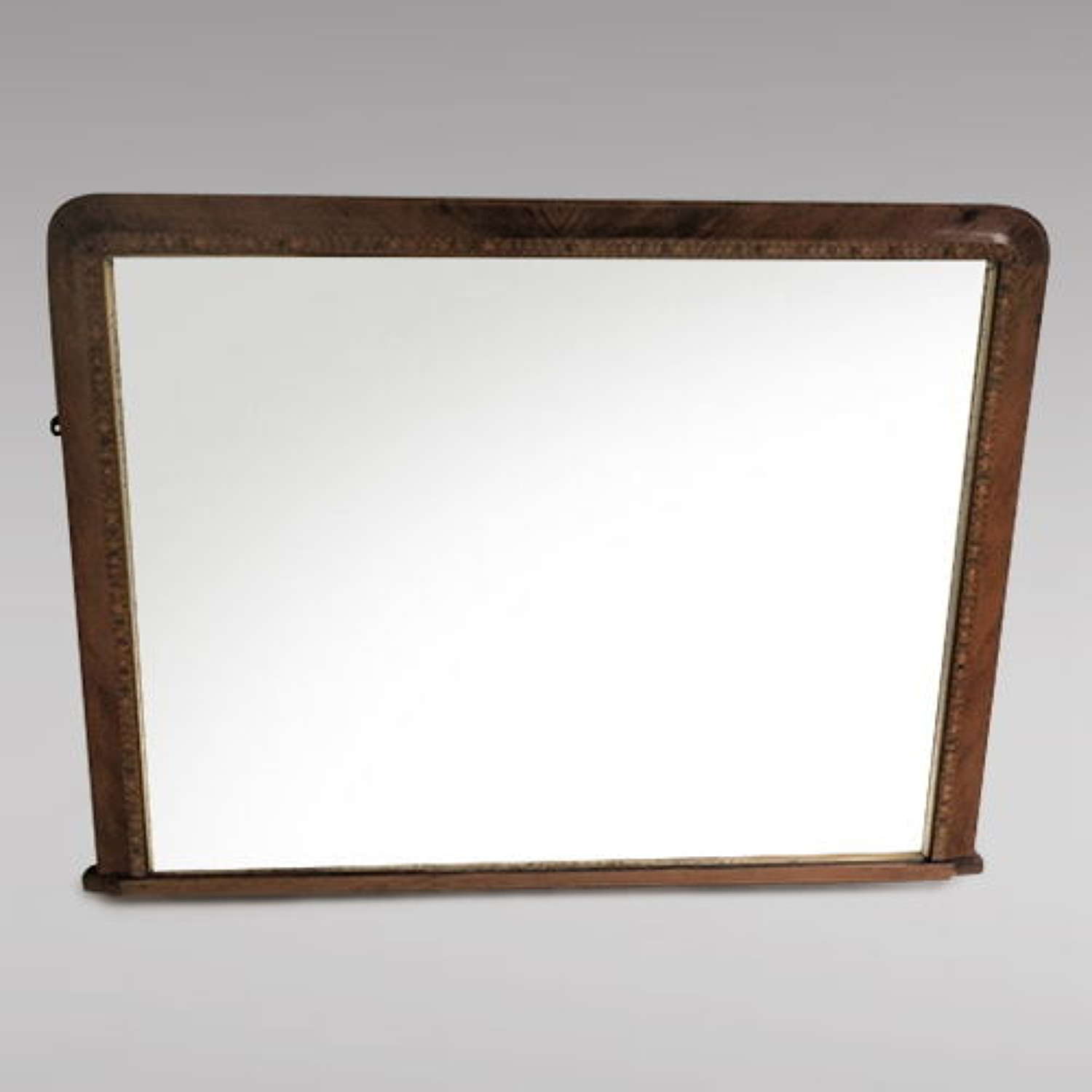 Good Sized 19th Century Walnut %26 Inlaid Overmantel Mirror