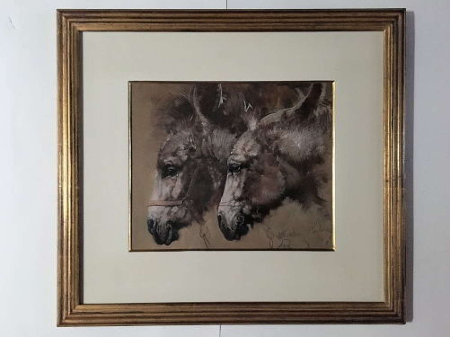 Katie O'sullivan - Oil - Pair of Donkeys