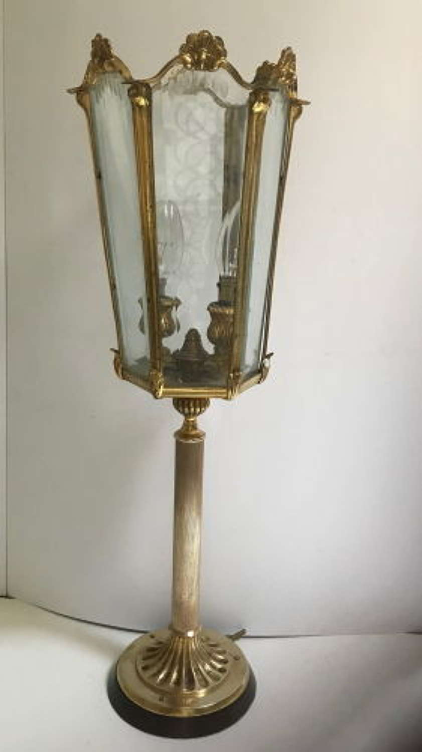Italian Gilt Metal Table Lamp c.1950