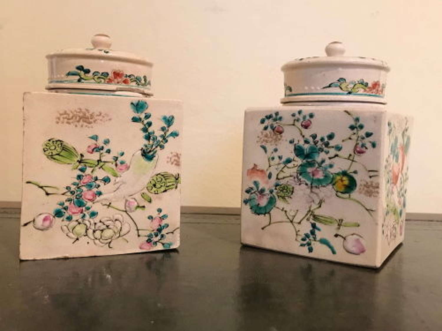 Pair of Attractive Japanese Earthenware Jars C.1910