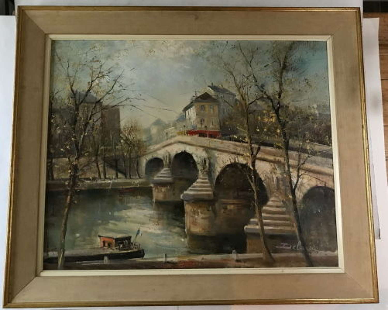 Lucien Delarue - La Pont Marie - Oil On Canvas
