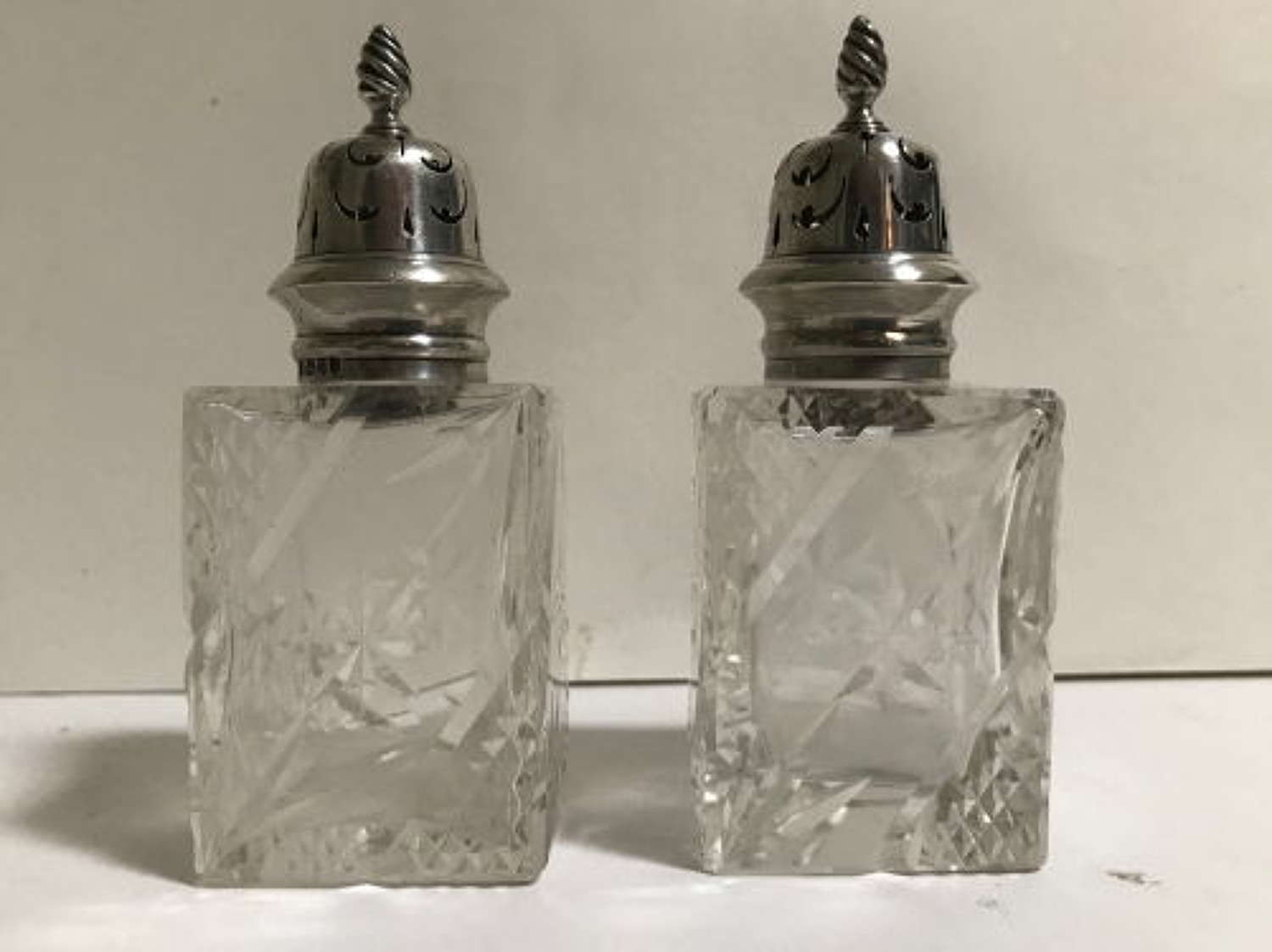 Pair of Silver Victorian Condiments 1859 London