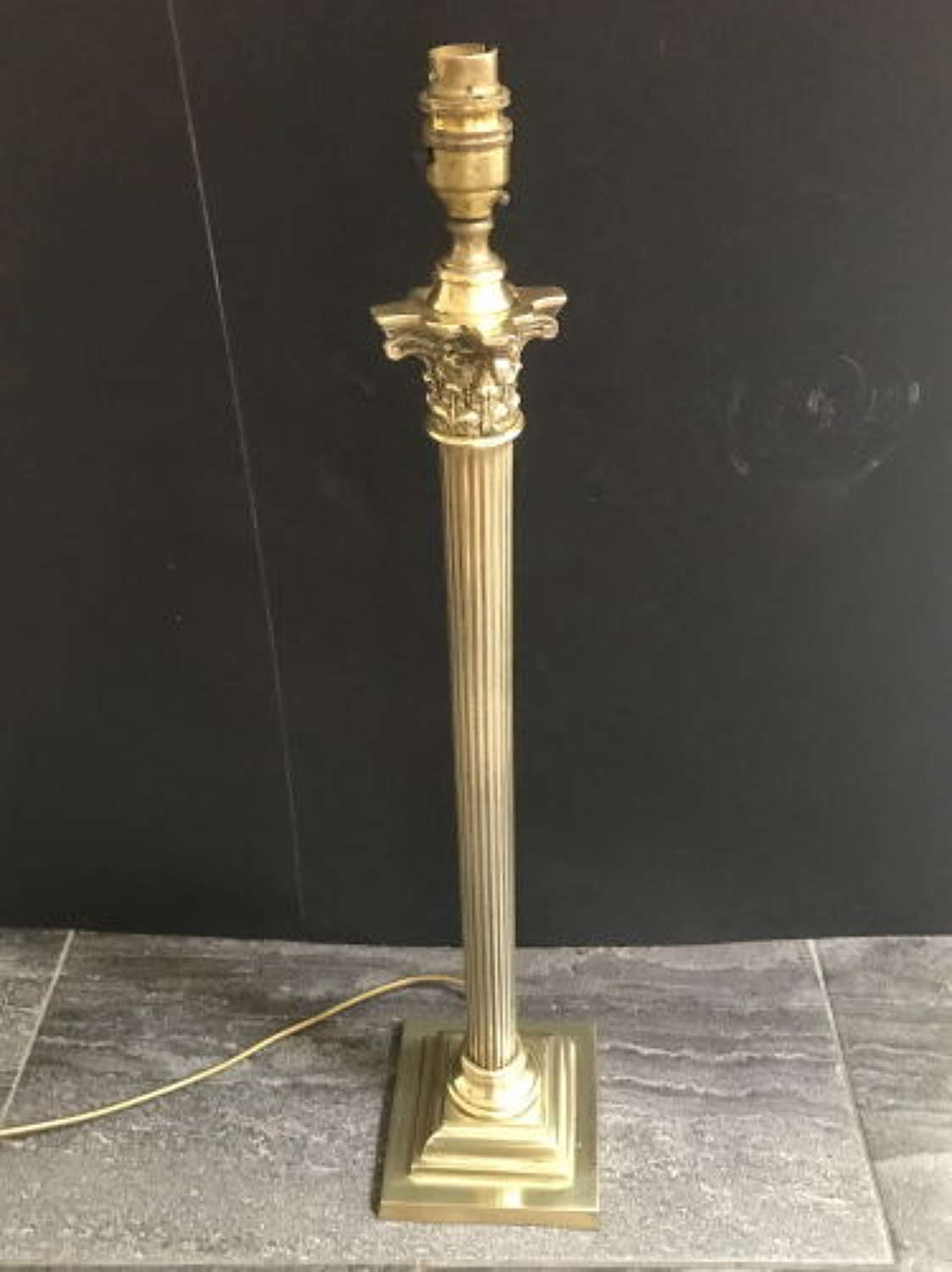 Brass Column Lamp c.1930