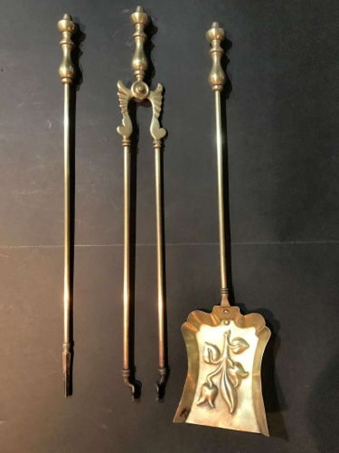 Set of Brass Fire Irons c.1950
