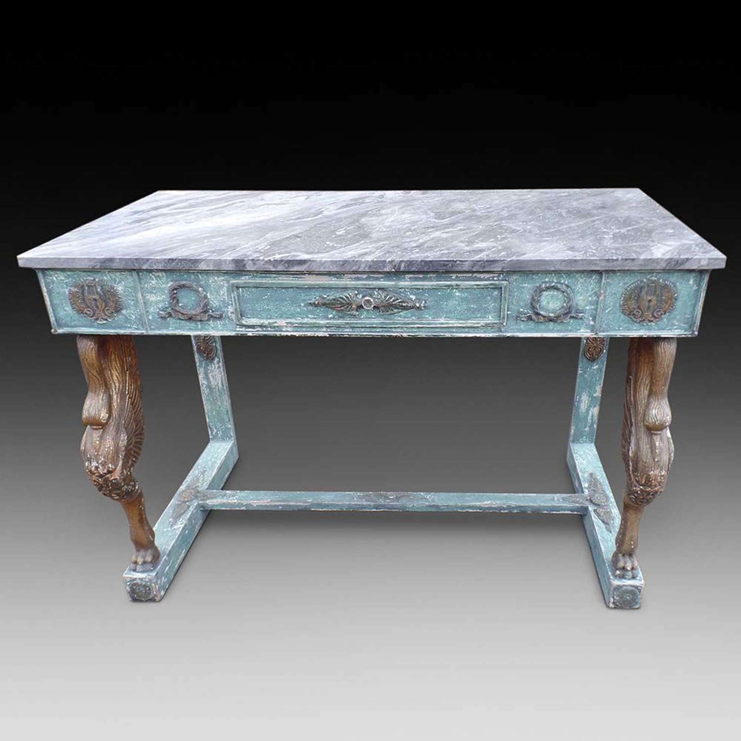 Italian Dry Stripped Console Table c.1850