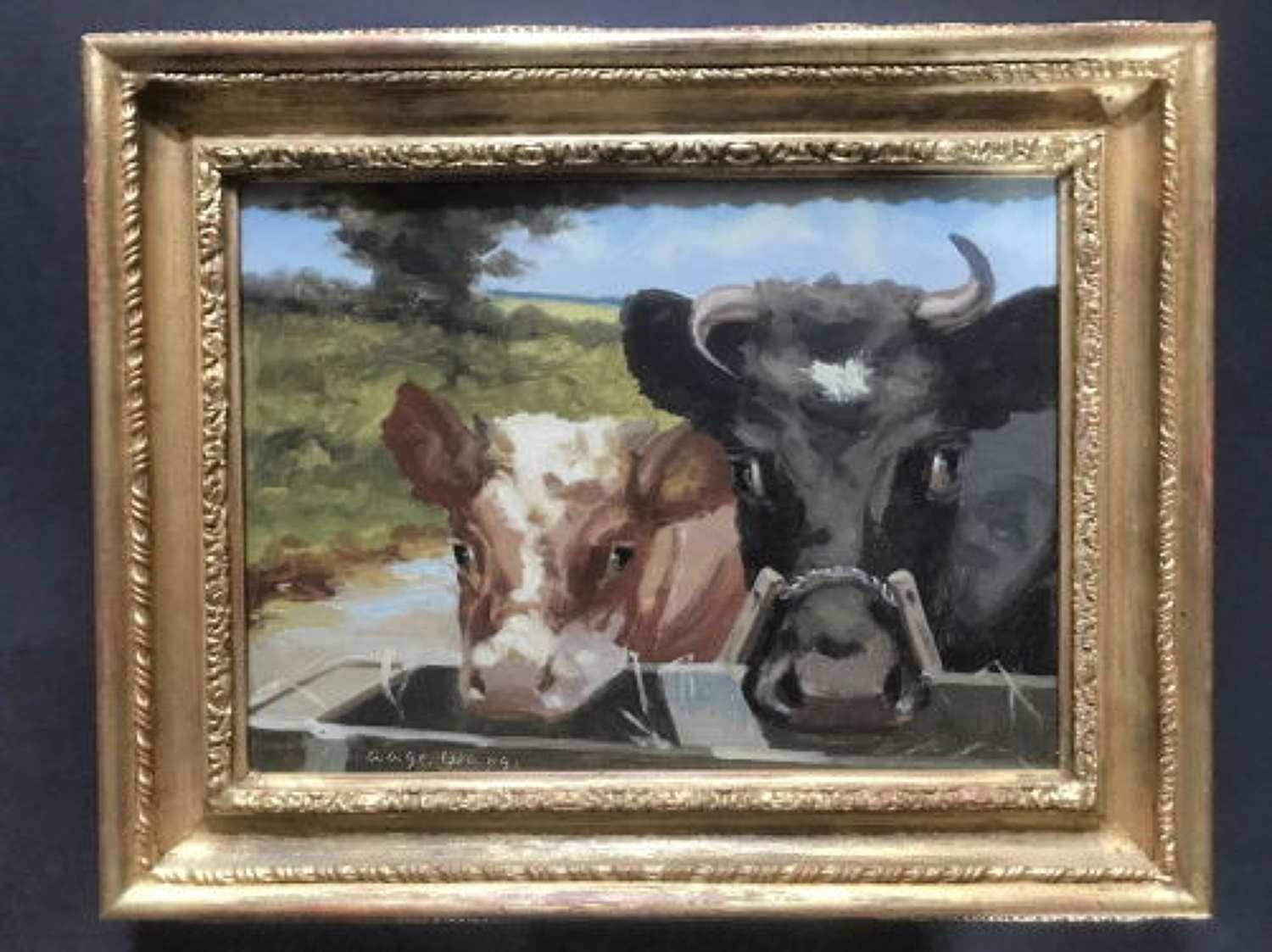 Aage Wang - Oil On Canvas - Cows