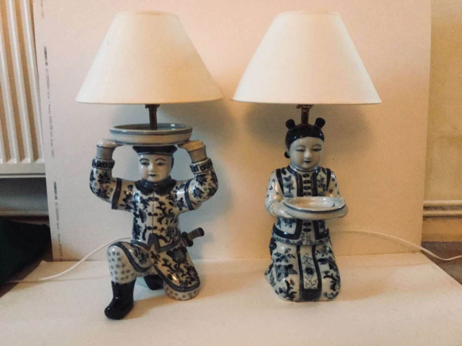 Pair of Highly Decorative Chinese Lamps