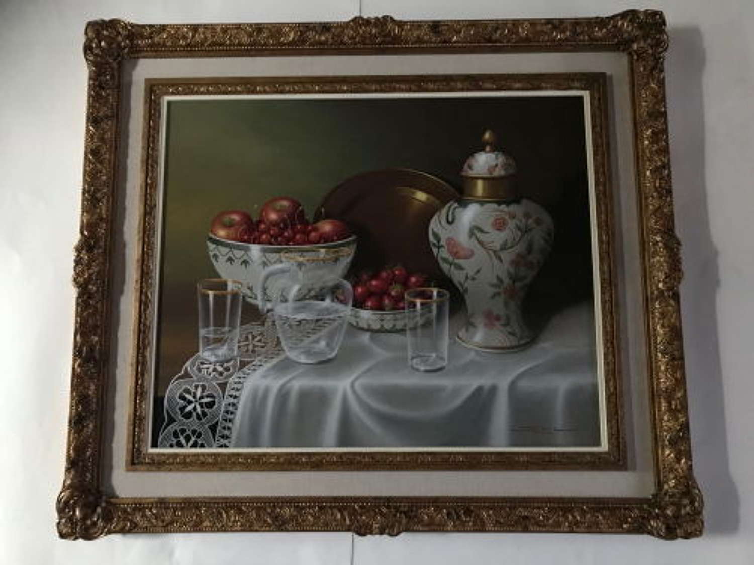 Good Sized Fabulous Still Life Oil by Raul