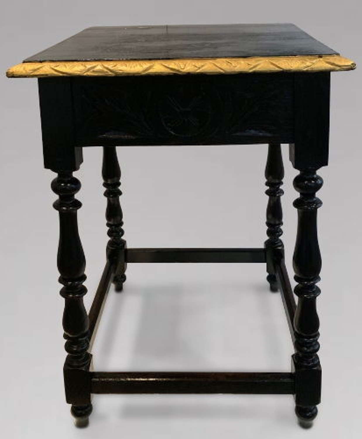 Victorian Oak Occasional Table with Carved Foliate Detail