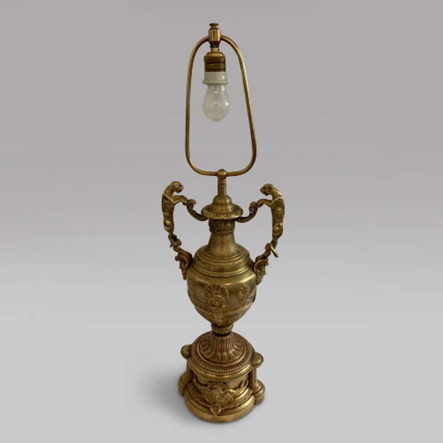 Attractive 19th Century Gilt Metal Table Lamp
