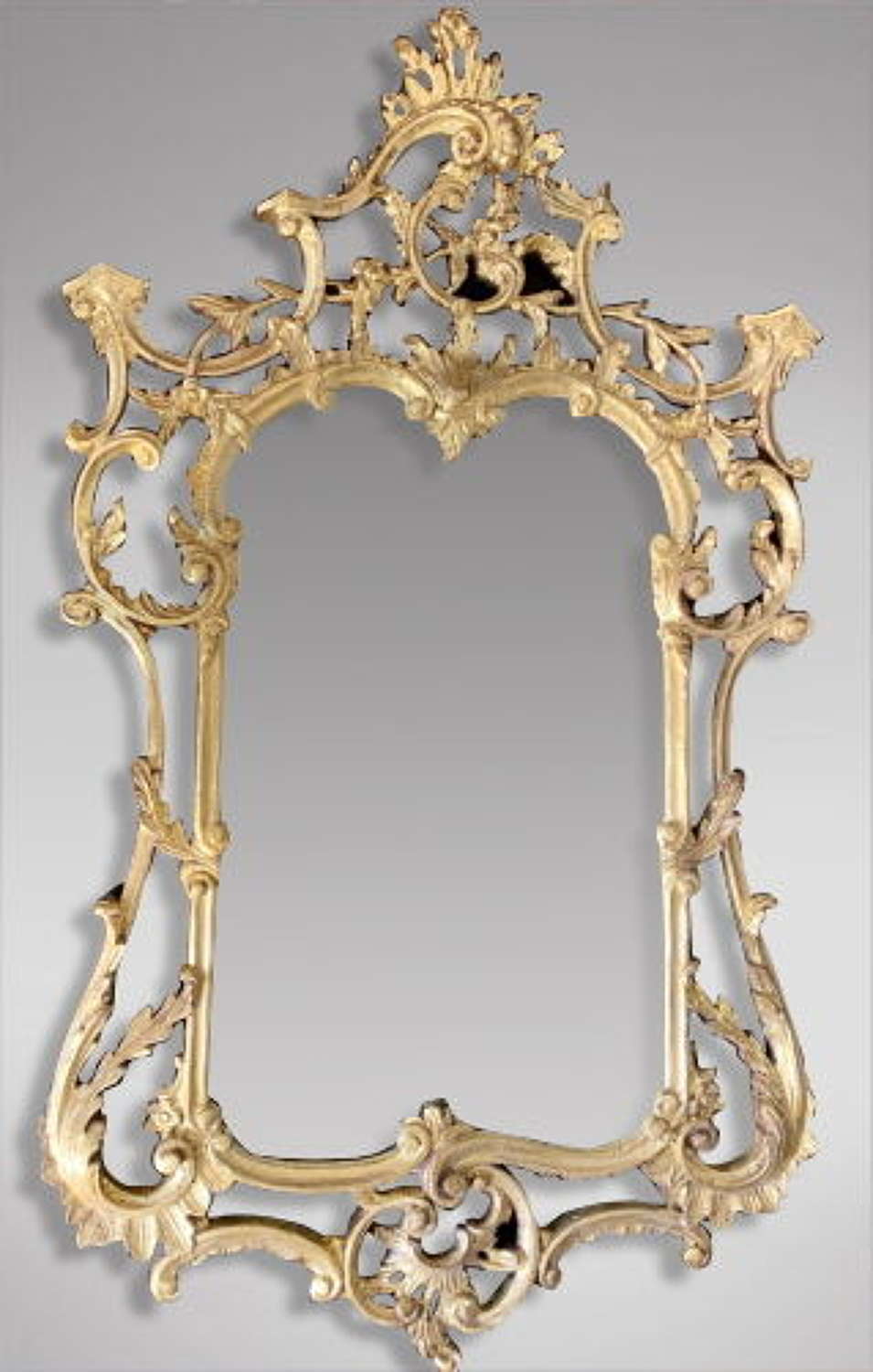 18th Century Gold Leaf French Wall Mirror