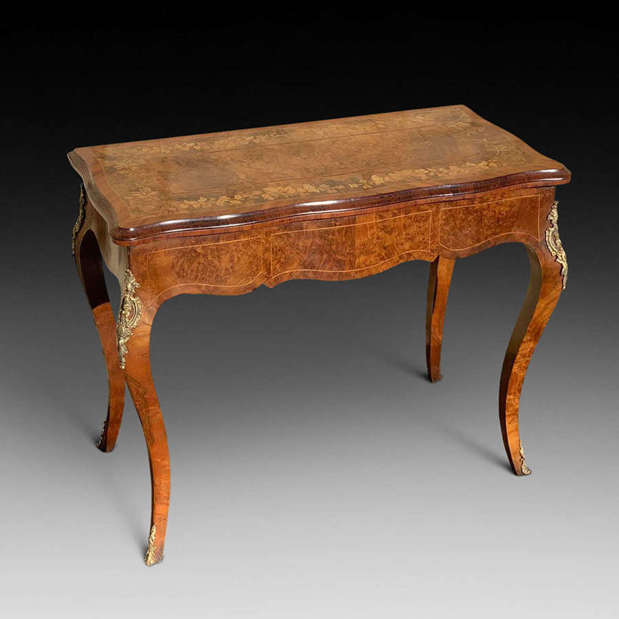 Very Attractive %26 Good Quality Walnut Card Table C.1830