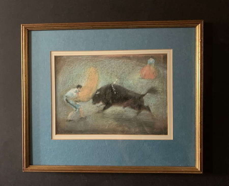 Raoul Millais - Pastel On Paper - the Bullfight