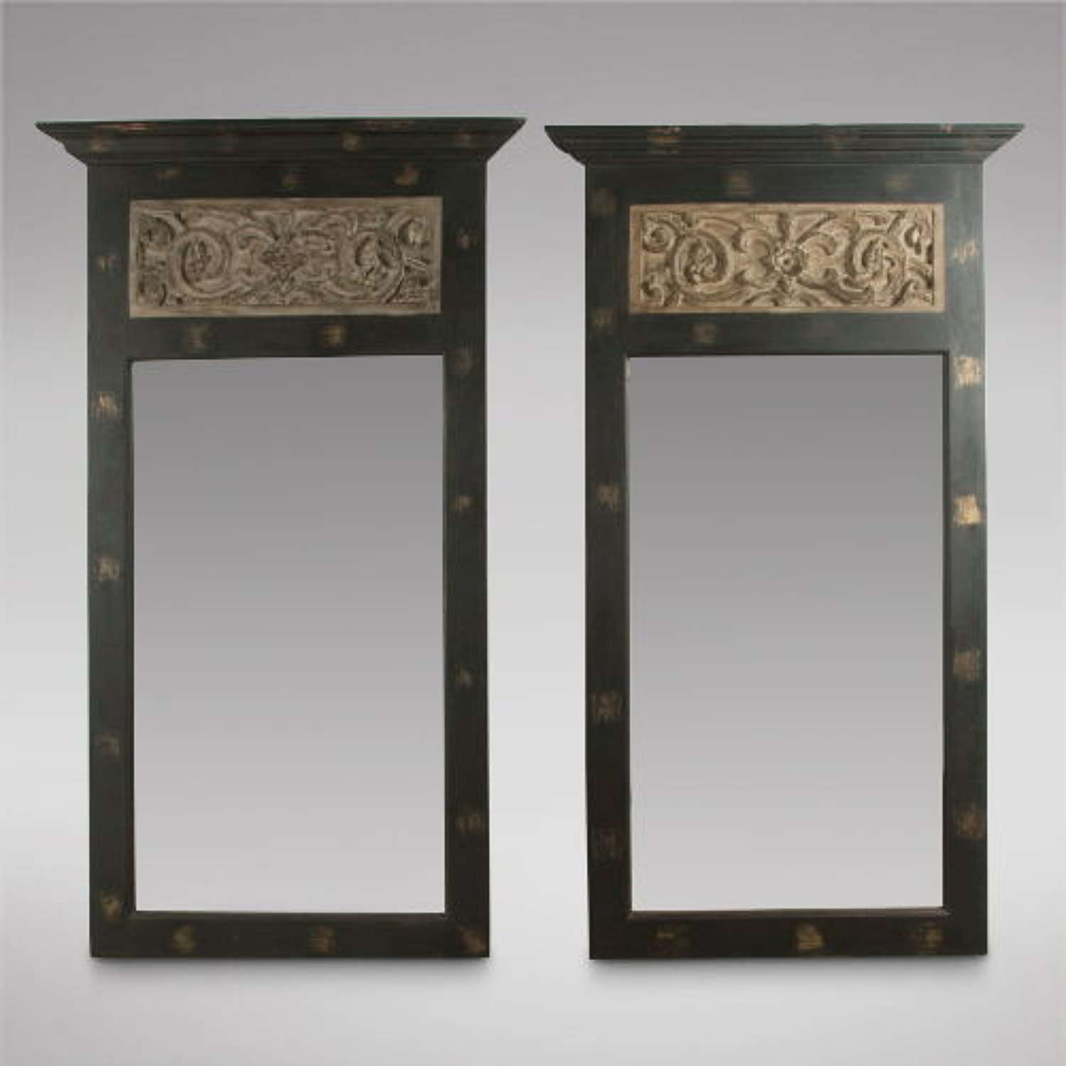 Pair of Highly Decorative Pier Mirrors