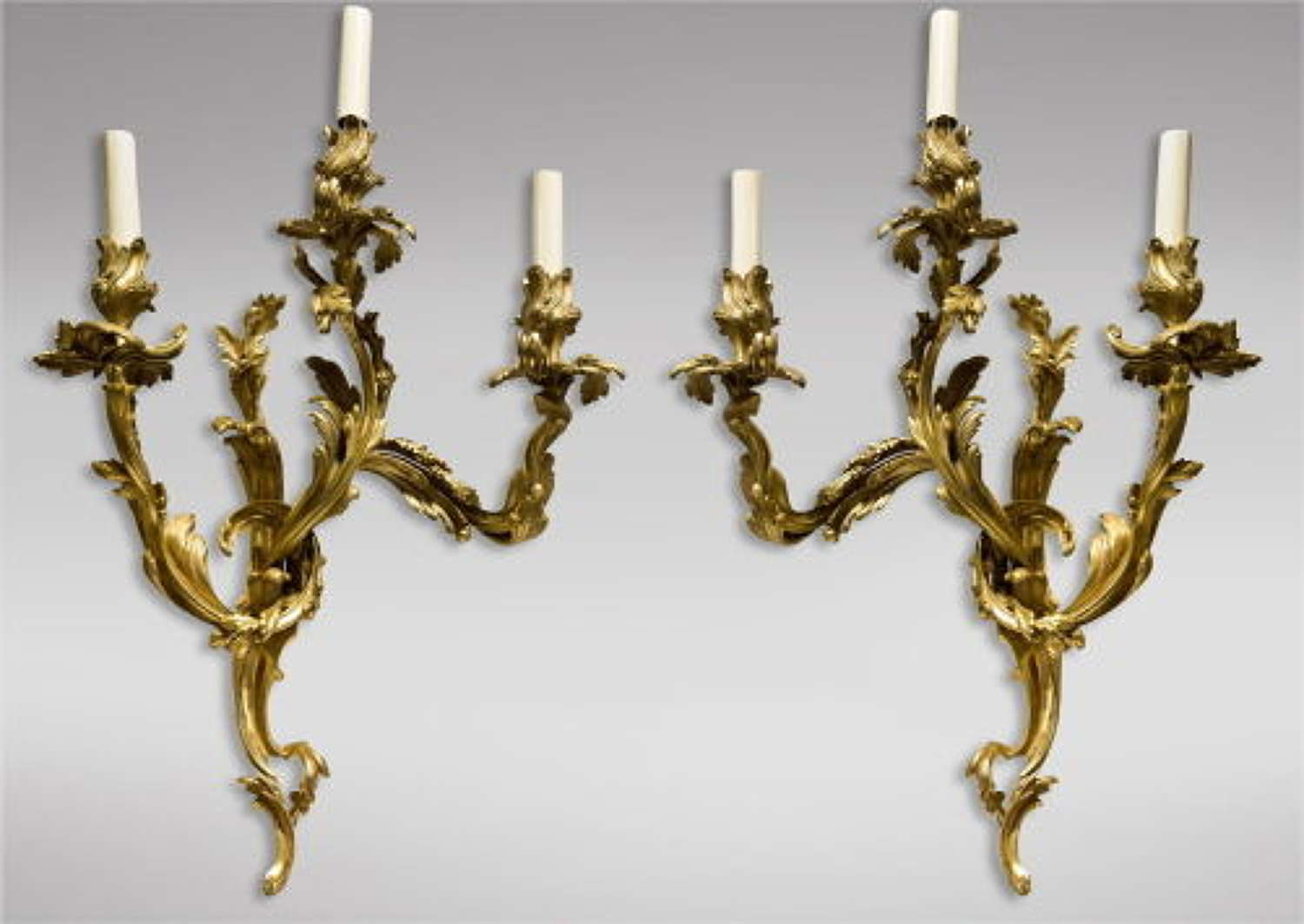 Pair of French Ormolu Wall Sconces