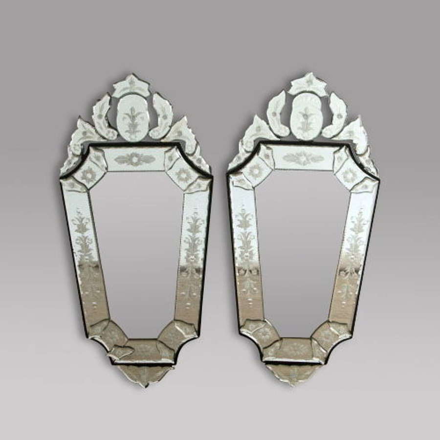 Pair of Venetian Style Wall Mirrors