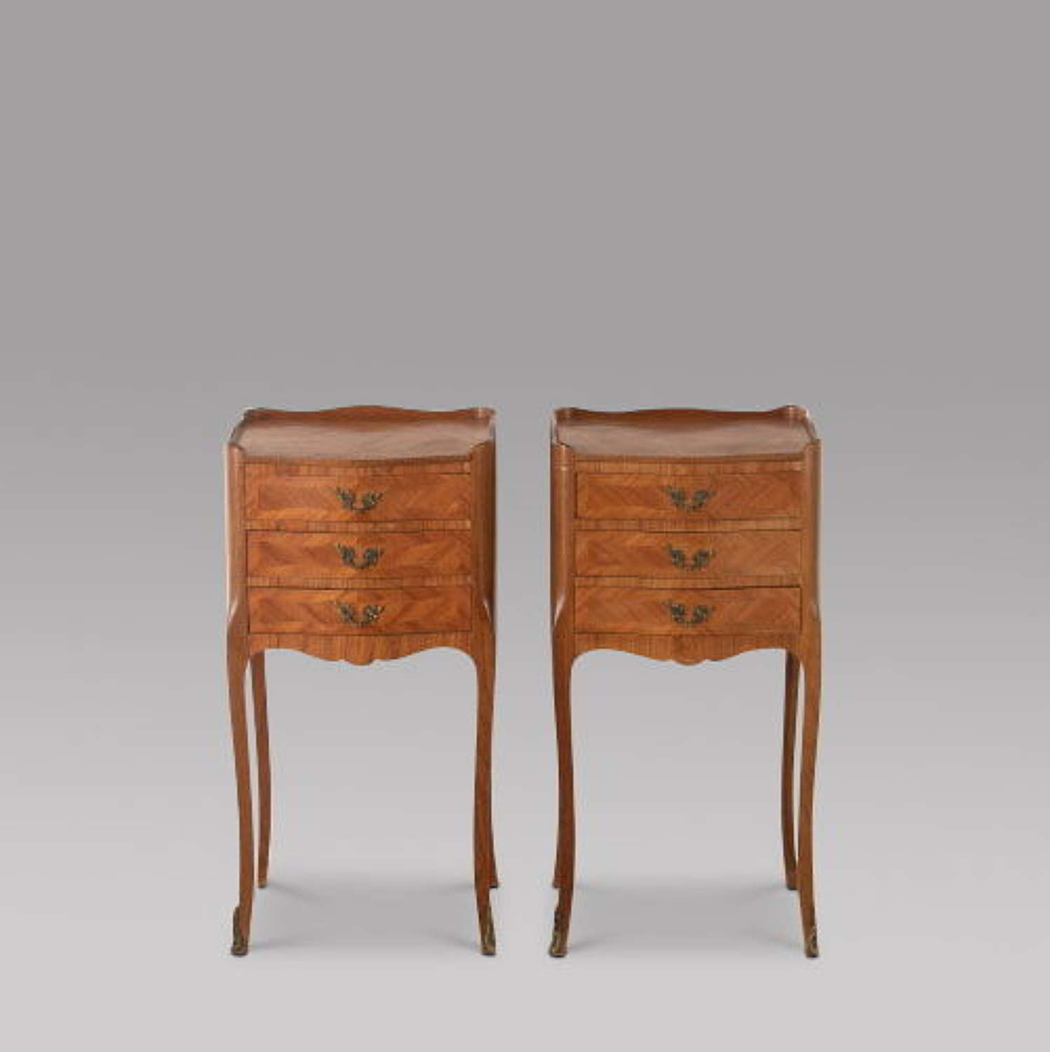 Pair of French Kingwood Bedside Tables