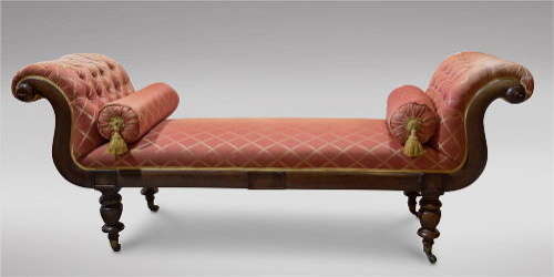 Regency Mahogany Settee or Window Seat