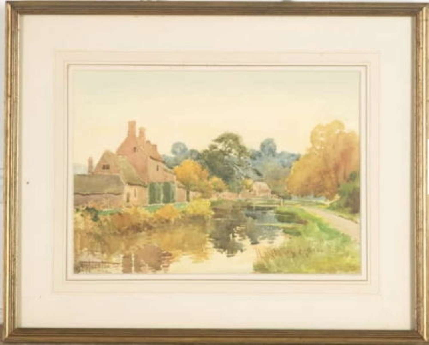 Henry Stannard - Watercolour - Lower Slaughter, Gloucestershire