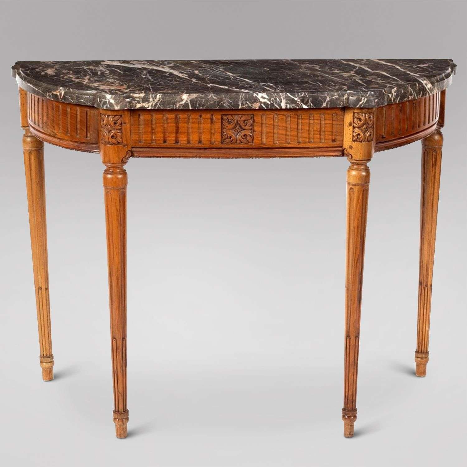 A Louis XV1 Provincial Walnut Console Table