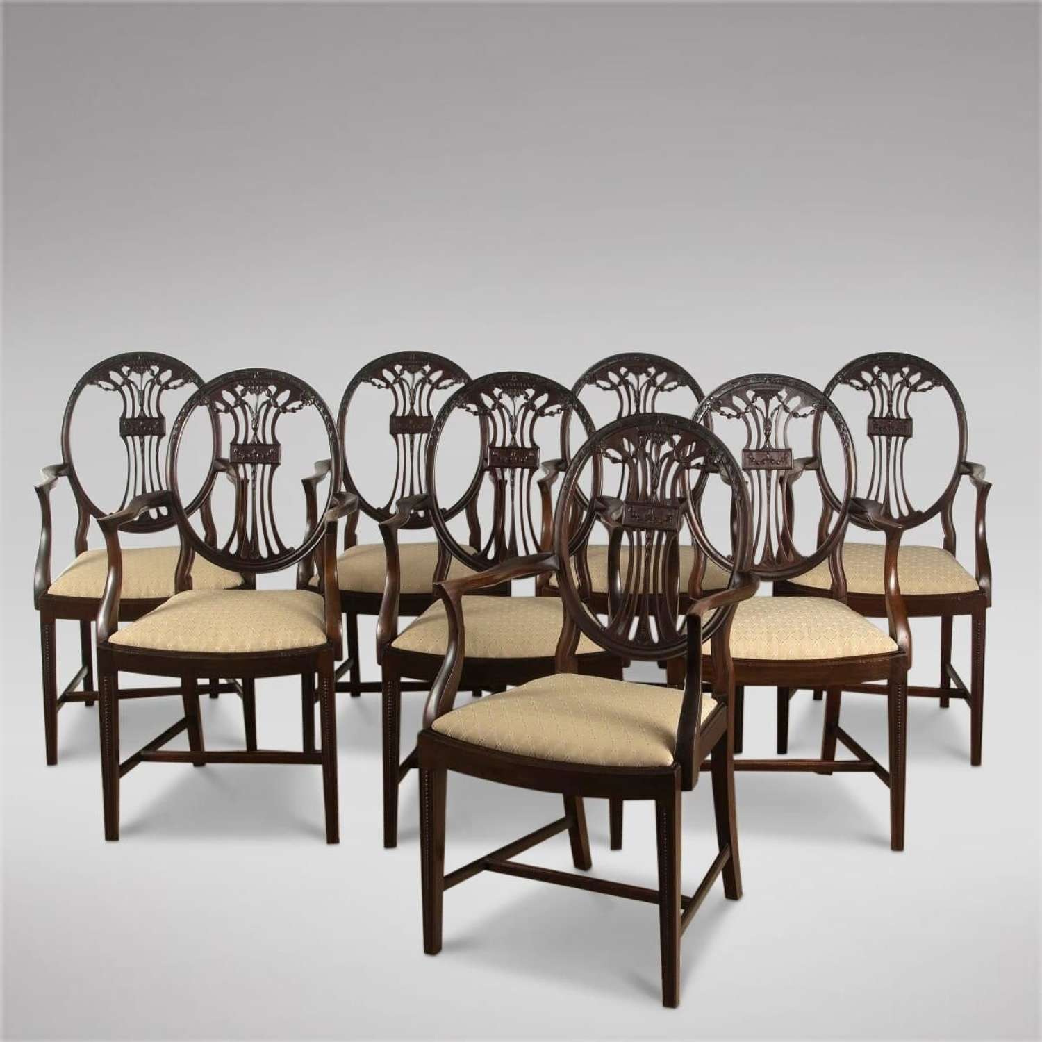 Set of Eight Mahogany Dining Chairs c.1900