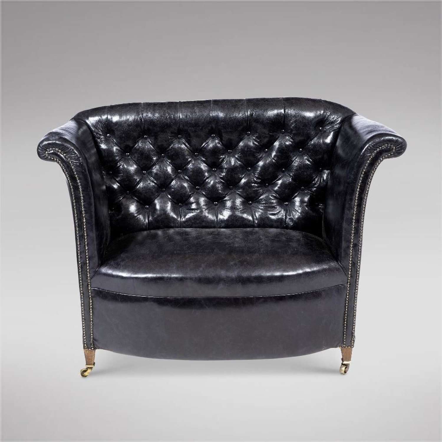 Lovely Black Leather Sofa